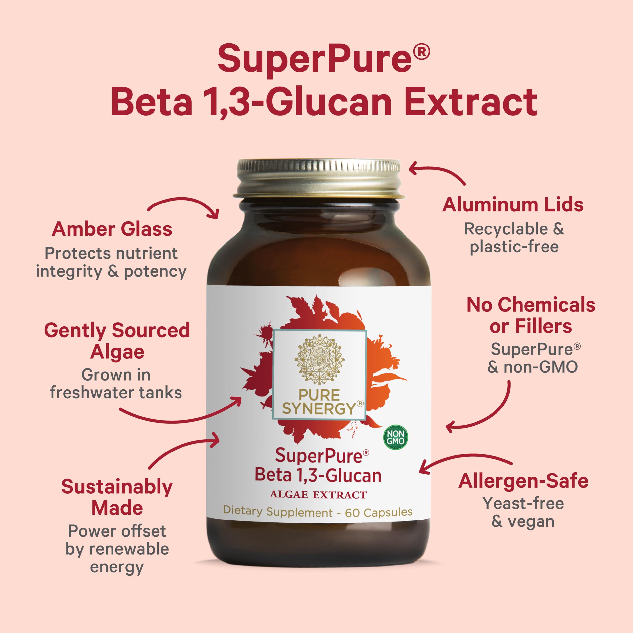 PURE SYNERGY SuperPure etiqueta sin levadura: fórmula limpia y natural