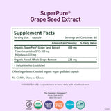Pure Synergy SuperPure etiqueta revela ingredientes orgánicos y calidad confiable para tu rutina.