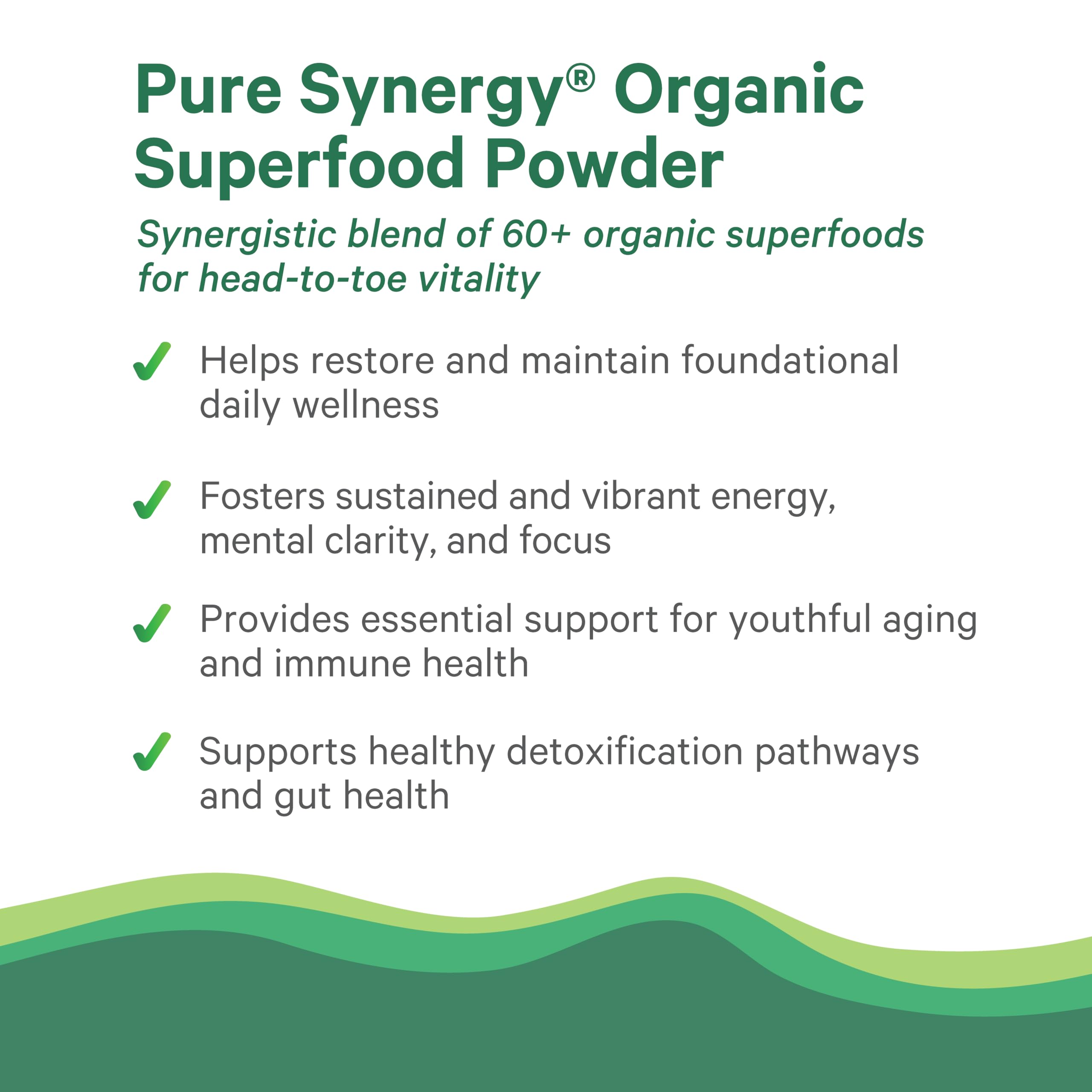 Vaso de agua con Pure SYNERGY mezclado, bebida lista para consumir