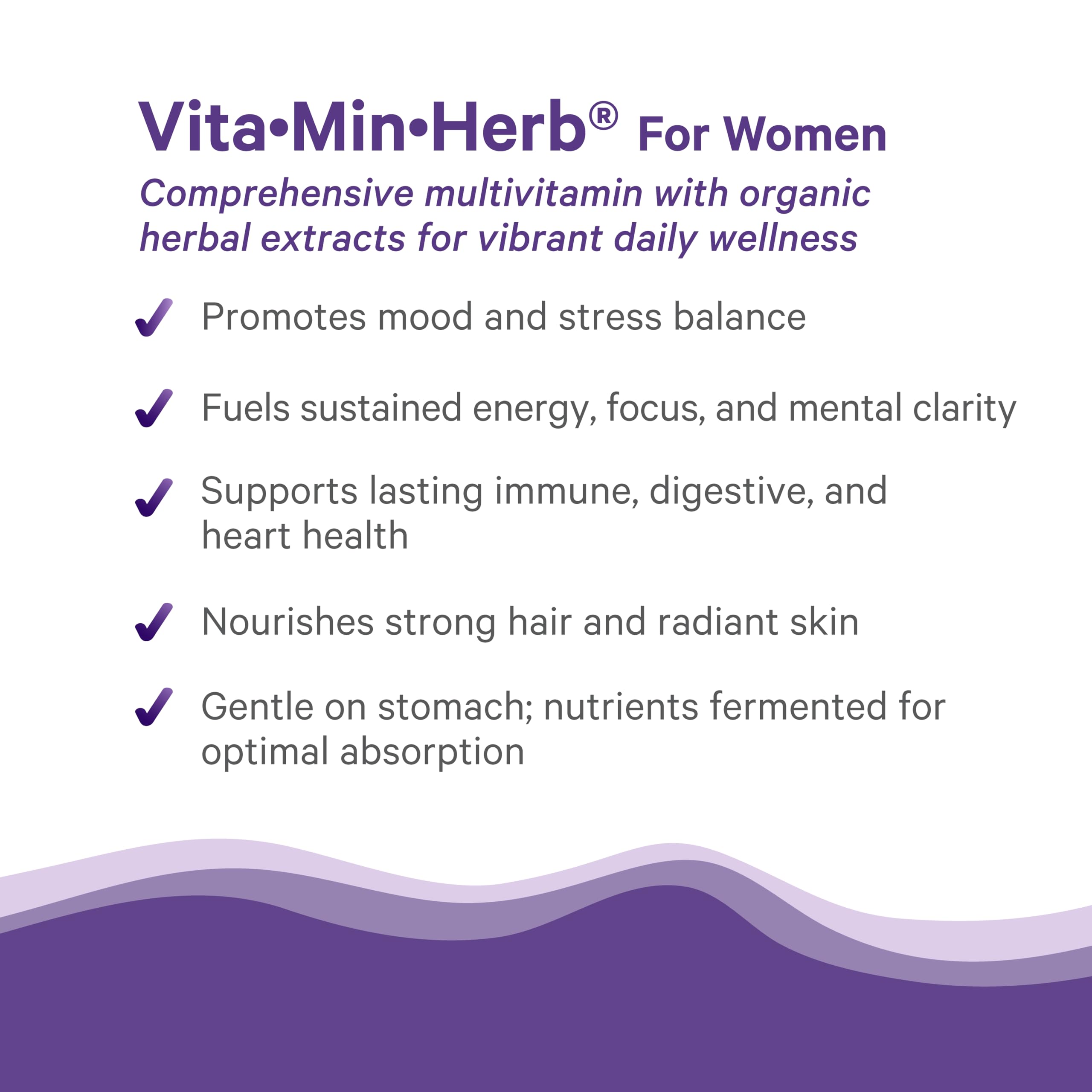 Pure Synergy Vita-Min-Herb uso diario: sugerido para apoyo nutricional diario.