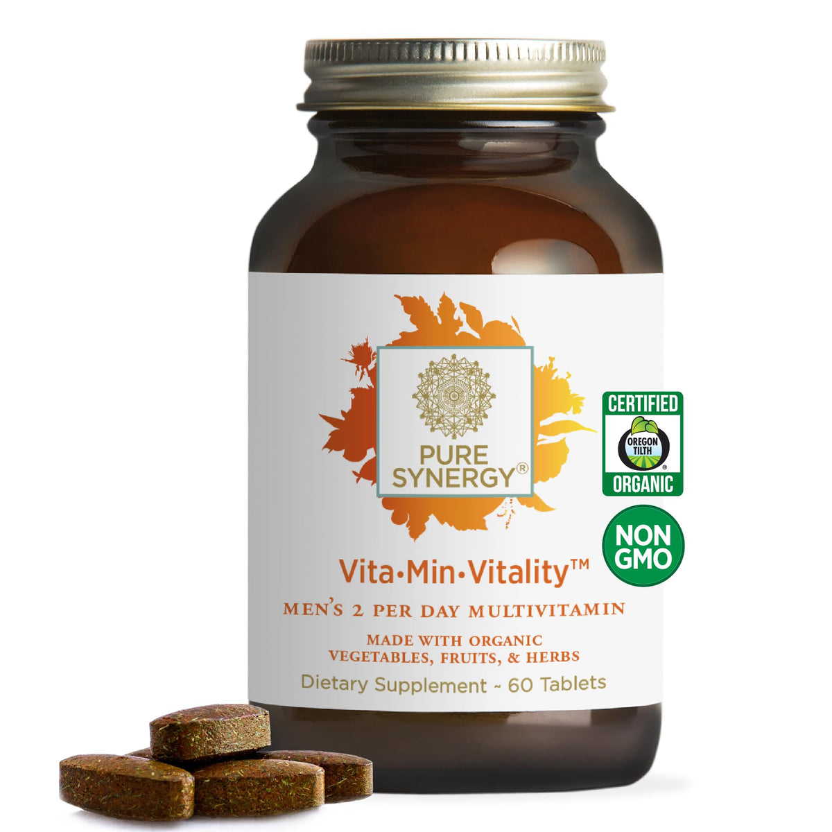 PURE SYNERGY Vita-Min-Vitalidad: botella con tabletas para energía diaria