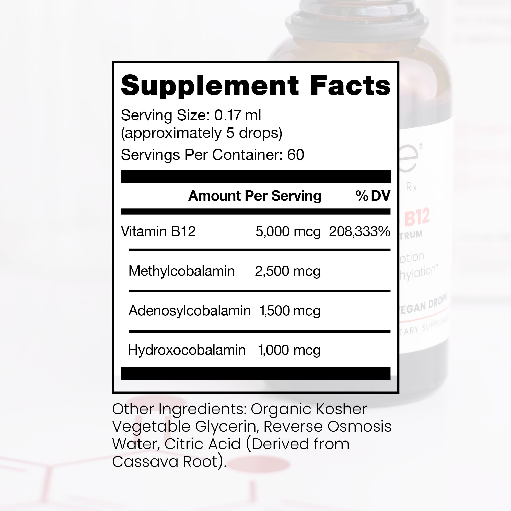 Pure TheraPro BioActive B12: gotero para dosis precisas.