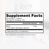 Etiqueta frontal de Pure TheraPro Rx Bio Boro mostrando logotipo y beneficios.