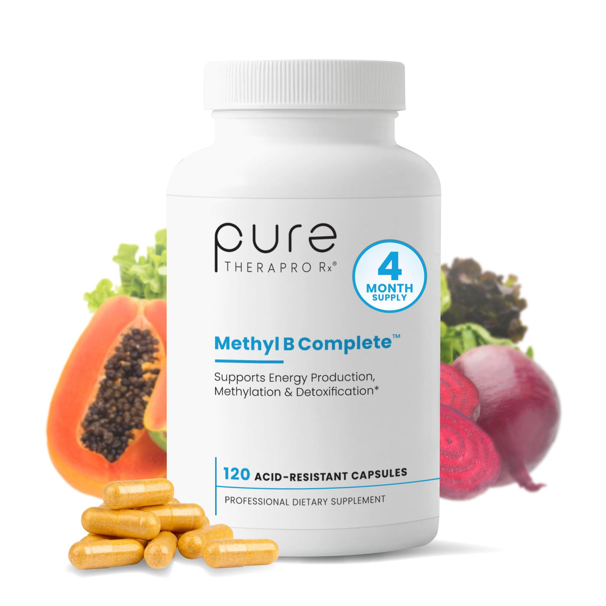 Pure Therapro Rx Complejo B Metilado, botella para uso diario