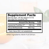 Pure Therapro Rx dosificador medidor, facilita la dosificación precisa del polvo liposomal.