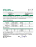 Certificados de calidad y control en Pure Therapro Rx Elite IgG