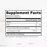 Etiqueta frontal de Pure Therapro Rx Elite IgG con uso y beneficios