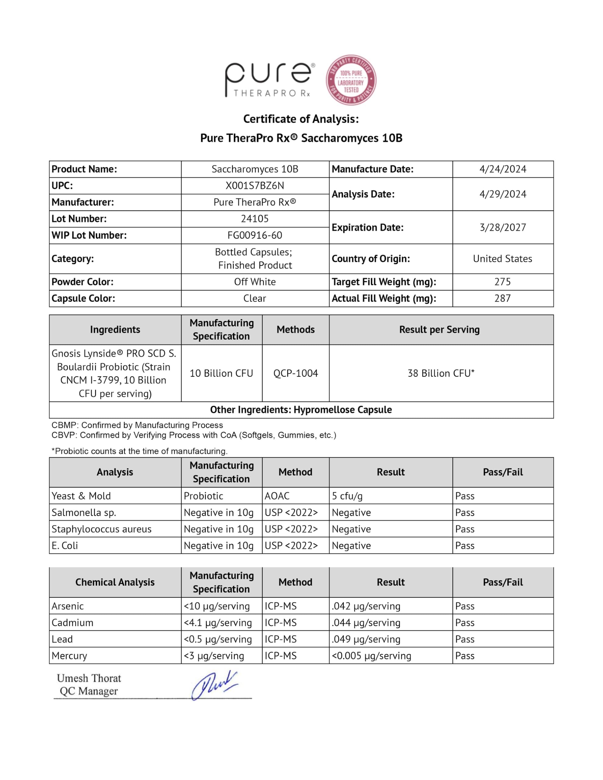 Etiqueta de certificación estadounidense y garantía de calidad