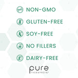 Pure TheraPro Rx Nrf2 Boost: primeros planos de etiqueta con pureza de la fórmula.