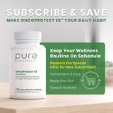 Pure Therapro Rx OncoProtect etiqueta frontal, ingredientes patentados para mayor confianza