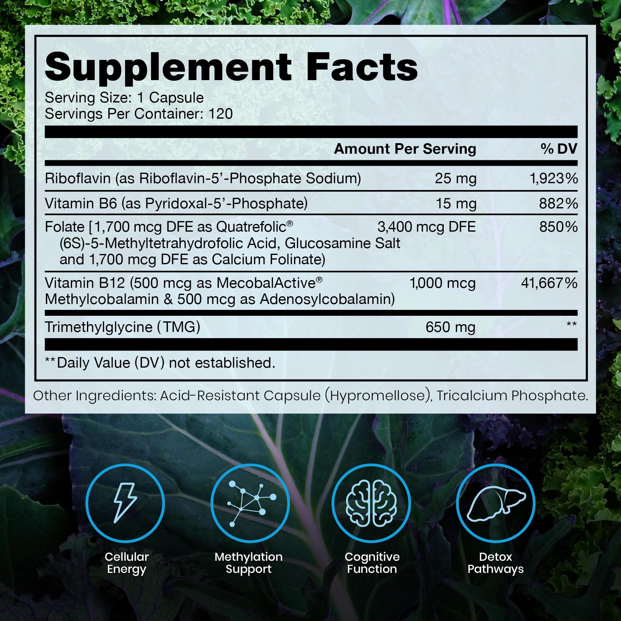 Pure Therapro Rx Quatrefolic 5-MTHF, folato de alta biodisponibilidad