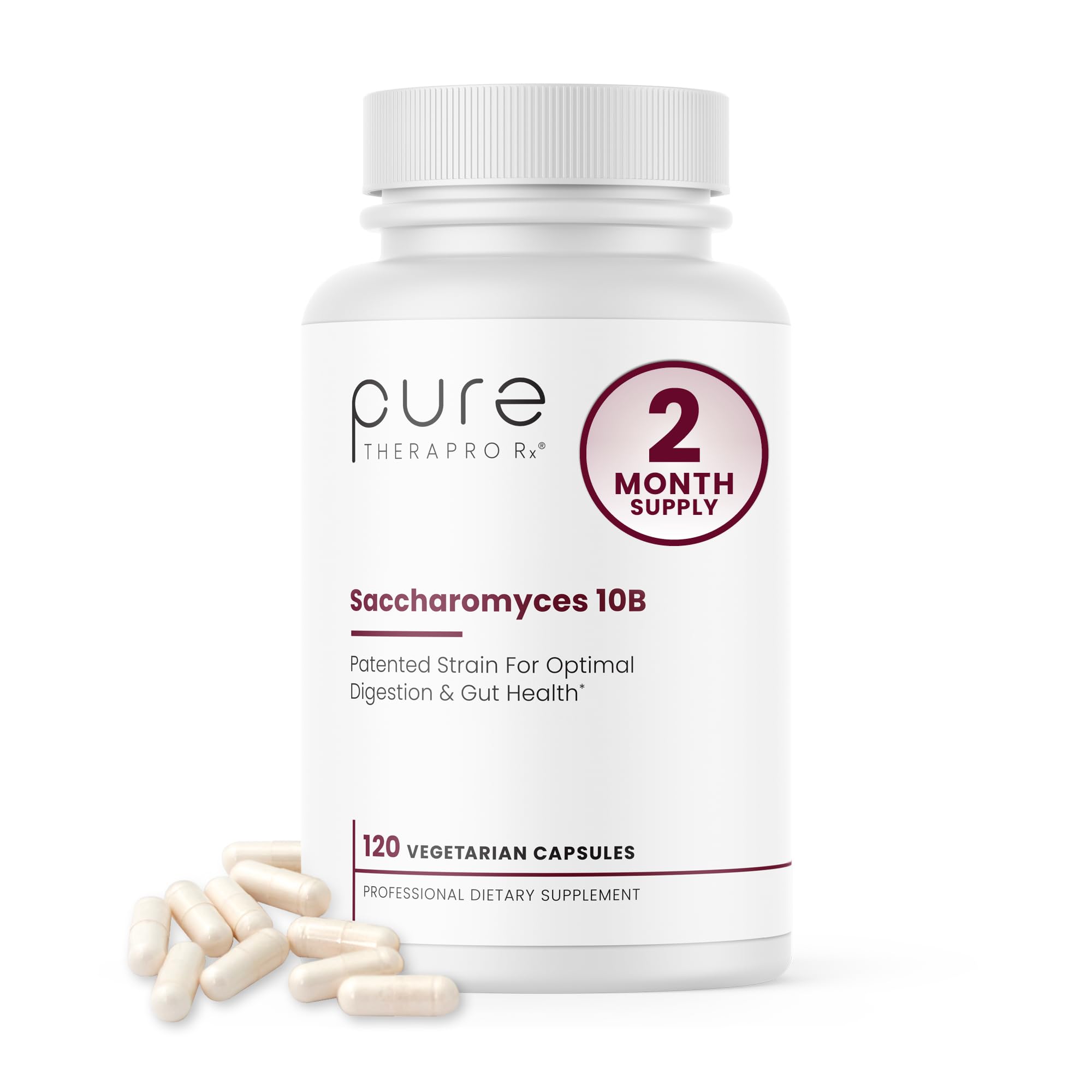 Pure TheraPro Rx Saccharomyces boulardii cápsulas, 120 unidades, apoyo digestivo.