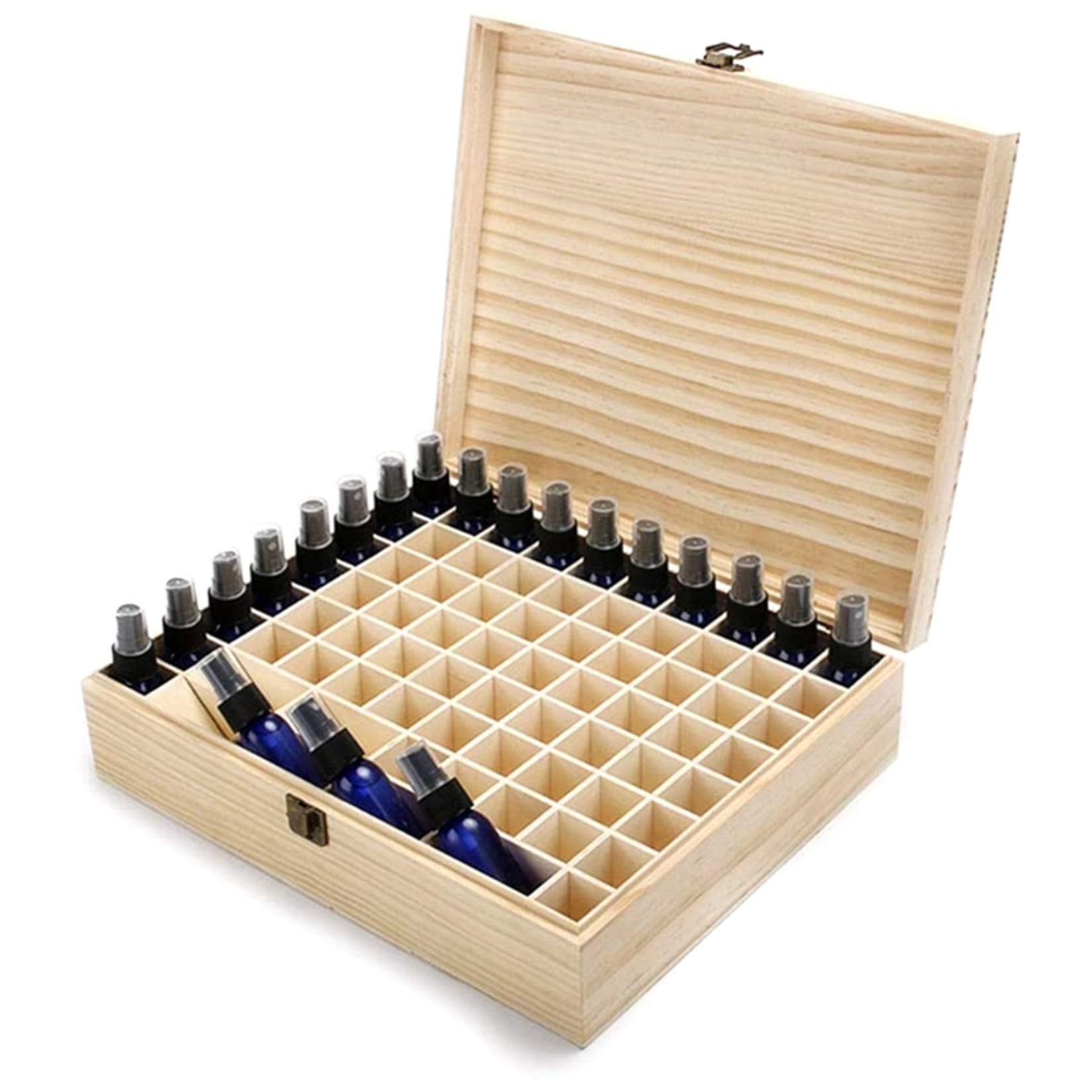 Pure Vie caja-madera-portatil-aceites-esenciales, ideal para viajes y presentaciones.