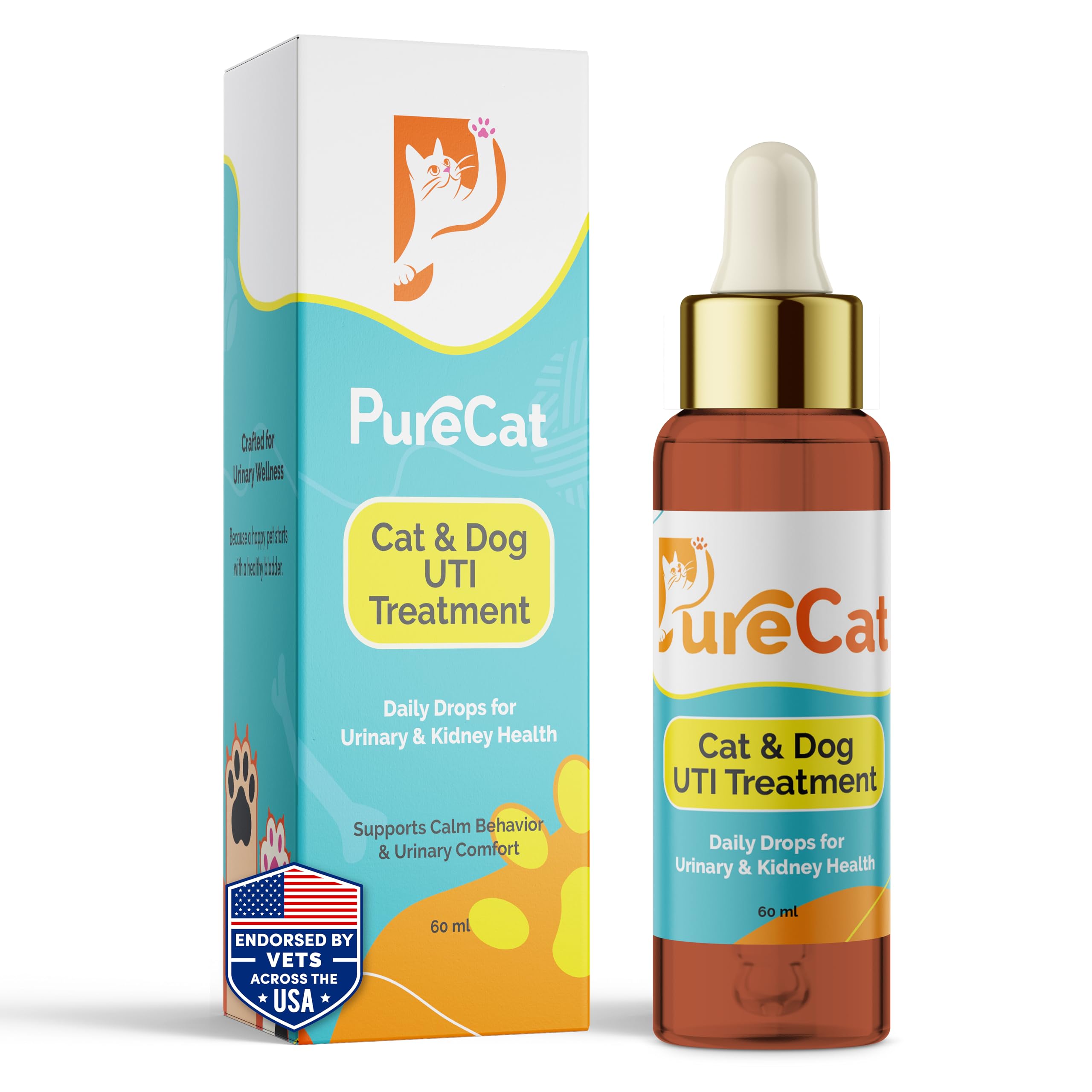 PureCat: botella de gotas para infección urinaria de mascotas.