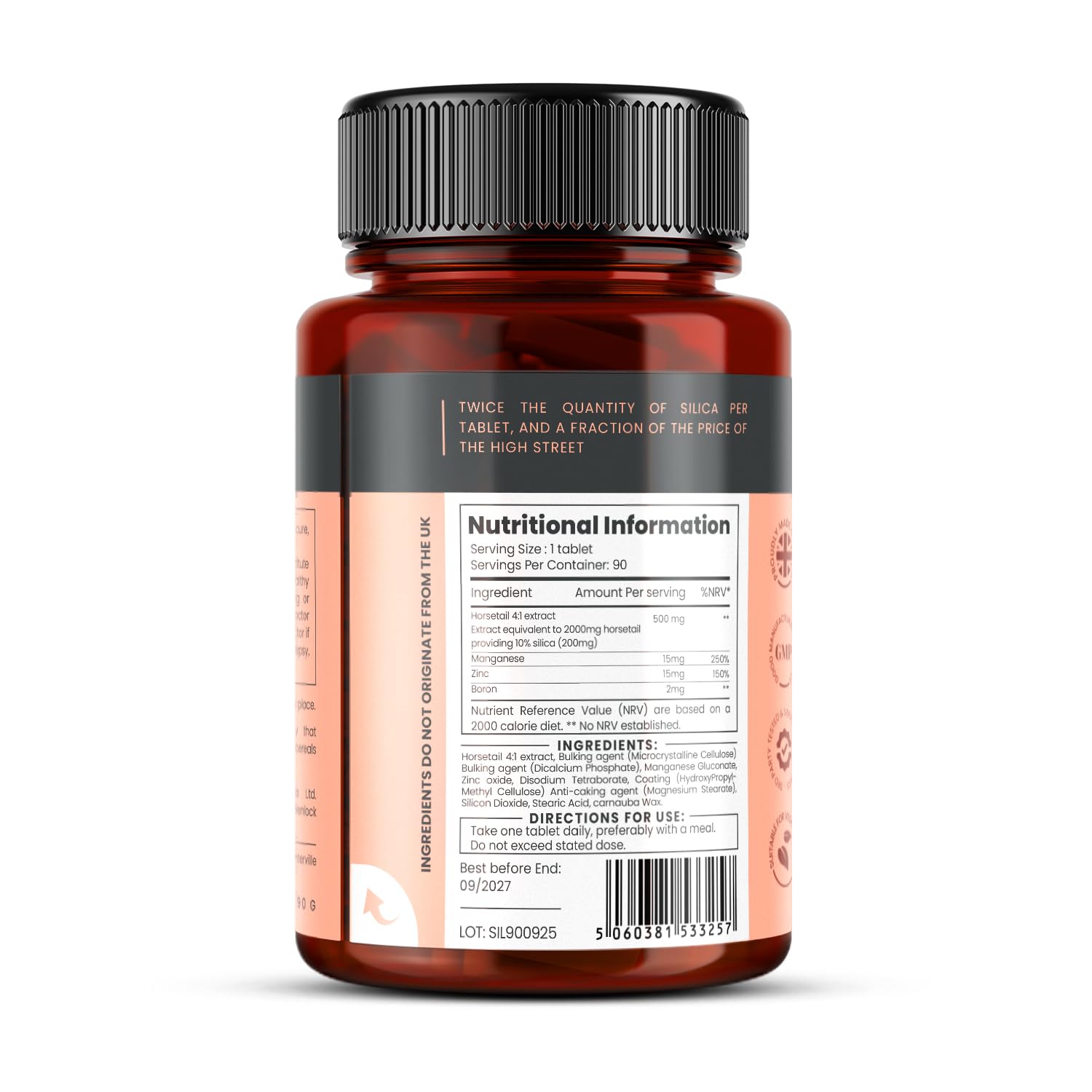 Pureclinica Doble Fuerza Silice Complex extracto de cola de caballo para silicio natural