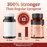 PureClinica Lycopene 50 mg, detalle de ingredientes, con extracto de tomate concentrado.