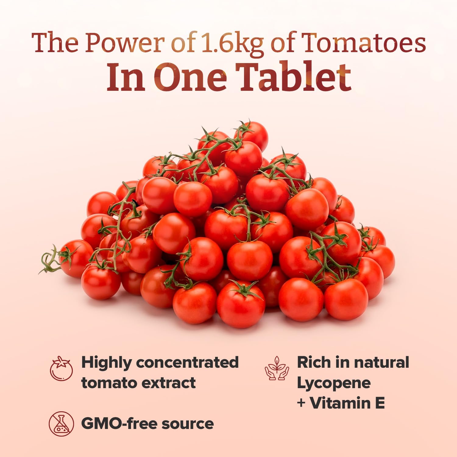PureClinica Lycopene 50 mg, envase sin OGMs, opción libre de OGM.