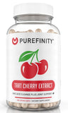PUREFINITY cápsulas de cereza agria en bote, formato cómodo para uso diario.