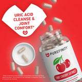 Dosis diaria de cápsulas PUREFINITY de cereza agria, fácil de tomar.