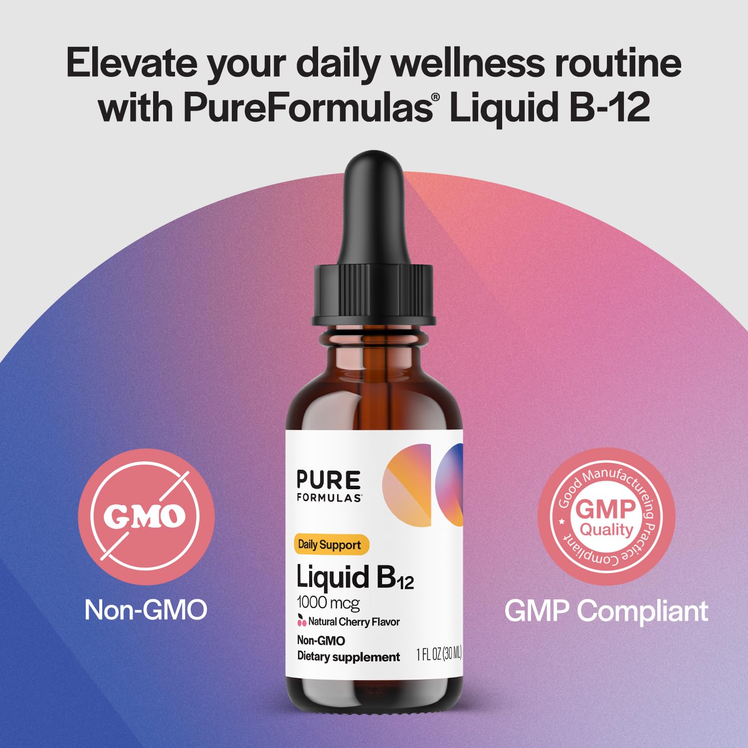 PureFormulas B12 sabor cereza natural, toma agradable.
