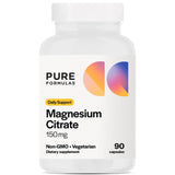 PureFormulas magnesio citrato en bote para apoyo diario