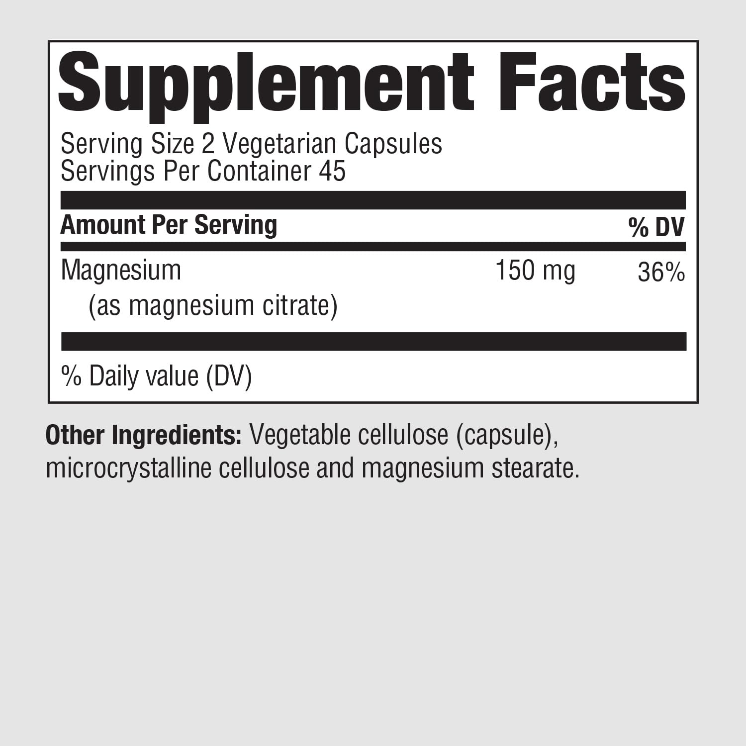 PureFormulas magnesio citrato cápsulas vegetarianas de alta pureza