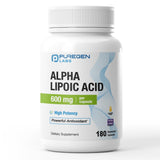 Puregen Labs Alpha Lipoico 600 mg: botella para uso diario.