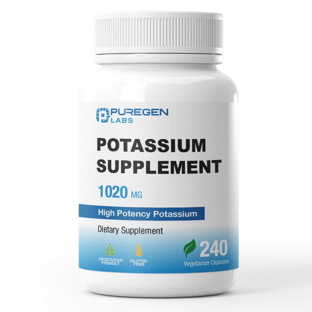Puregen Labs bicarbonato de potasio cápsulas vegetarianas para uso diario