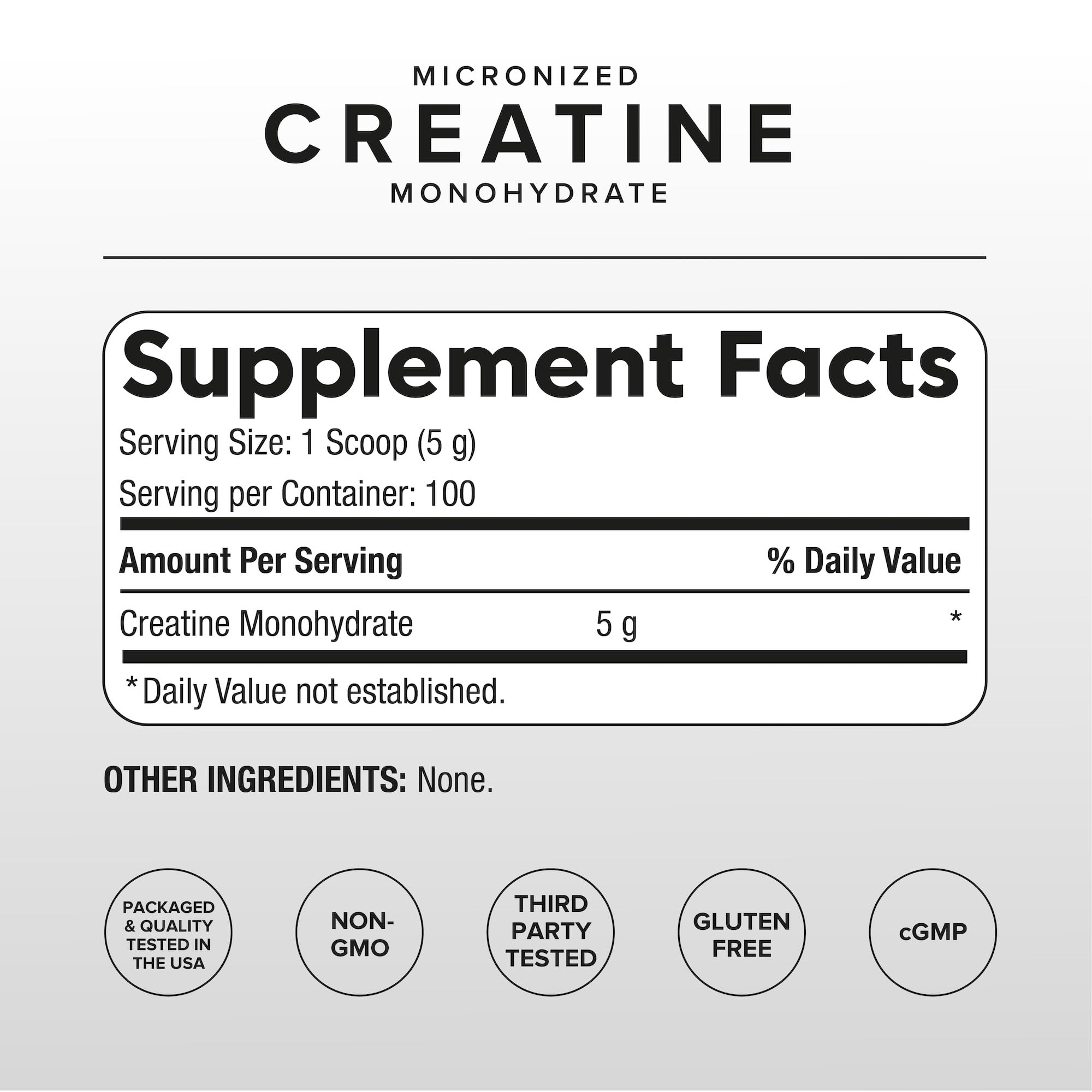 Puregen Labs creatina monohidrato micronizada sin sabor para mezclar fácilmente.