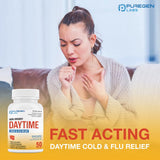 Puregen Labs DayTime, ingredientes clave para alivio multíntomas.