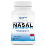 Puregen Labs Descongestión nasal: tabletas pequeñas para alivio diario sin somnolencia