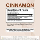 Puregen Labs Canela Ceilán: dosificación de 1200 mg por cápsula para conveniencia diaria
