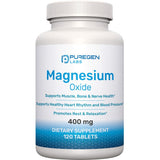 Puregen Labs Magnesio 400mg tableta: apoyo a la energía diaria y bienestar.