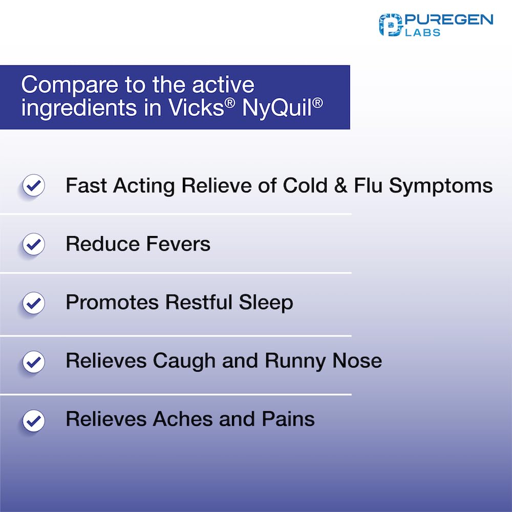 Puregen Labs pack nocturno con ahorro para resfriado y gripe.