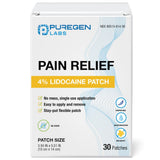 Parche de lidocaína 4% de Puregen Labs para alivio local temporal.