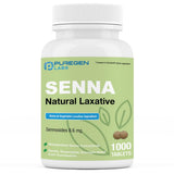 Puregen Labs Senna tableta 8.6 mg en caja de 1000 para comodidad intestinal.