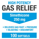 Puregen Labs Simeticona 250 mg, ingrediente clave para reducir molestias.
