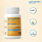 Cápsulas pequeñas de Puregen Labs D3 fáciles de tragar