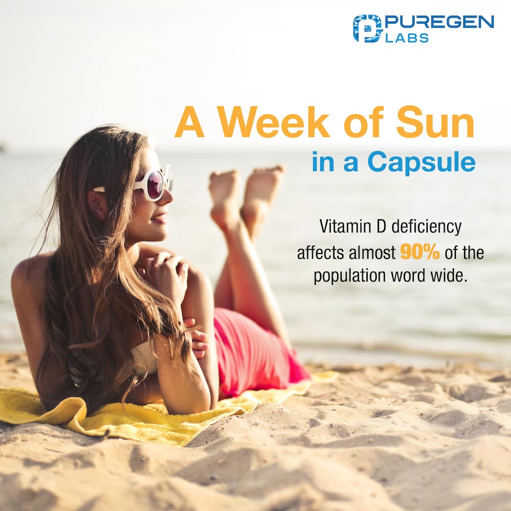 Empaque sin gluten de Puregen Labs Vitamina D3