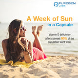 Empaque sin gluten de Puregen Labs Vitamina D3