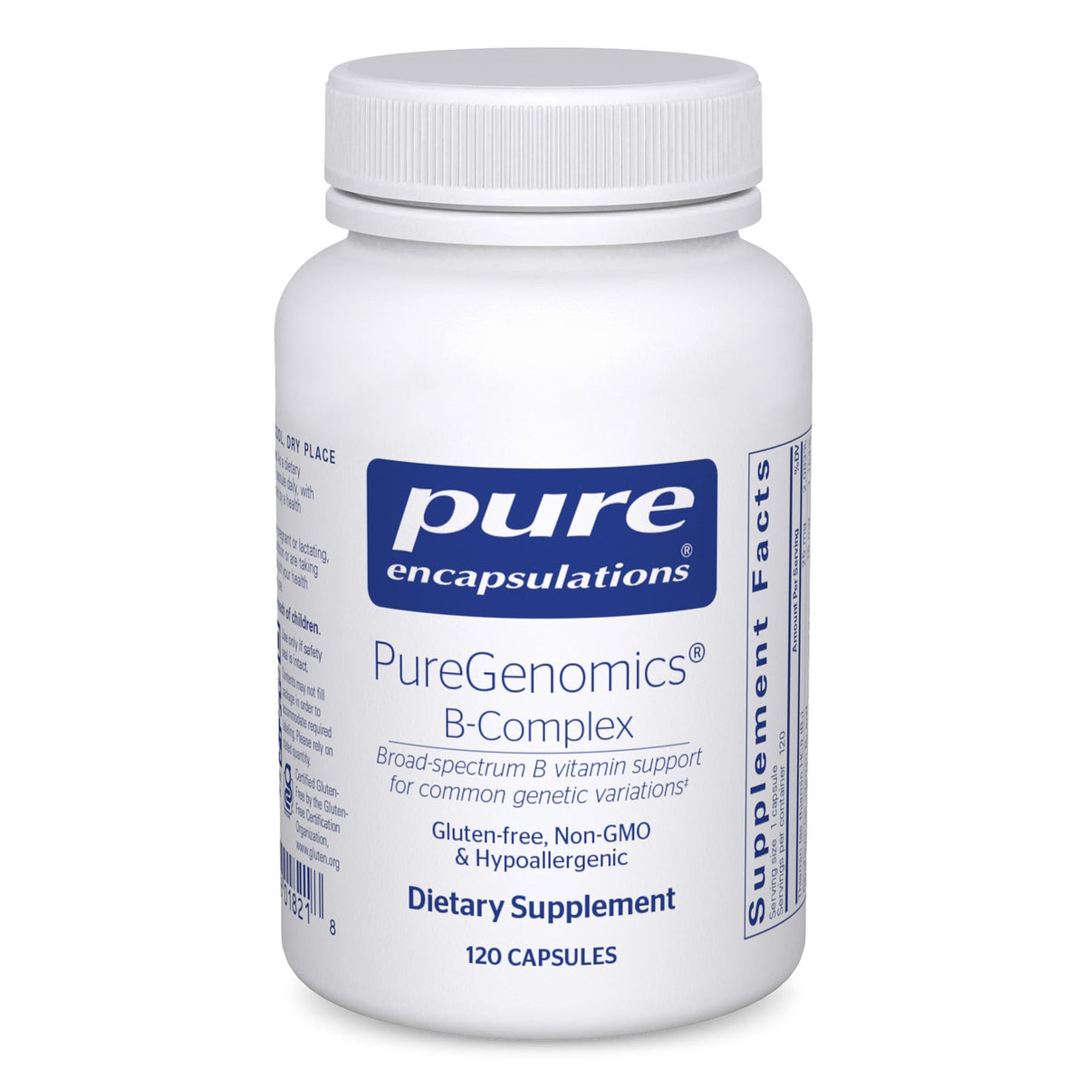 PureGenomics B-Complex en envase, apoyo para la energía diaria