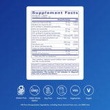 PureGenomics B-Complex con etiqueta clara, información de ingredientes clave