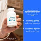 PureHealth Liver Health: envase fabricado en EE.UU. bajo cgmp