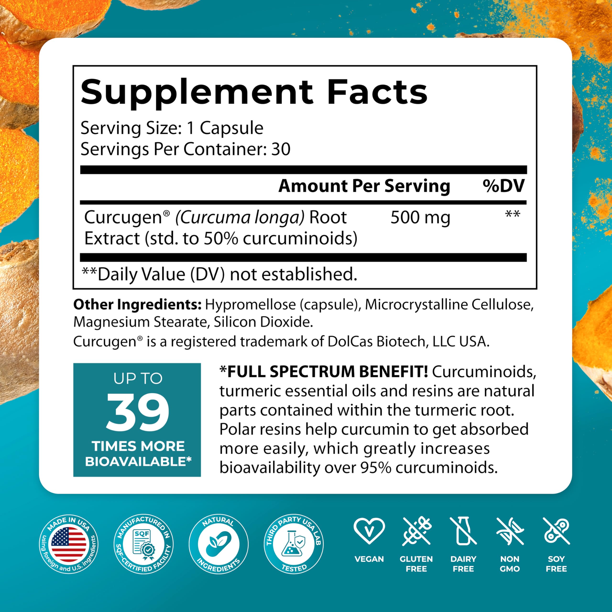 PureHealth Research Curcumin Extract envase frontal destaca fórmula bioactiva.