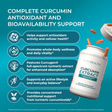 PureHealth Research Curcumin Extract etiqueta de ingredientes con origen orgánico.