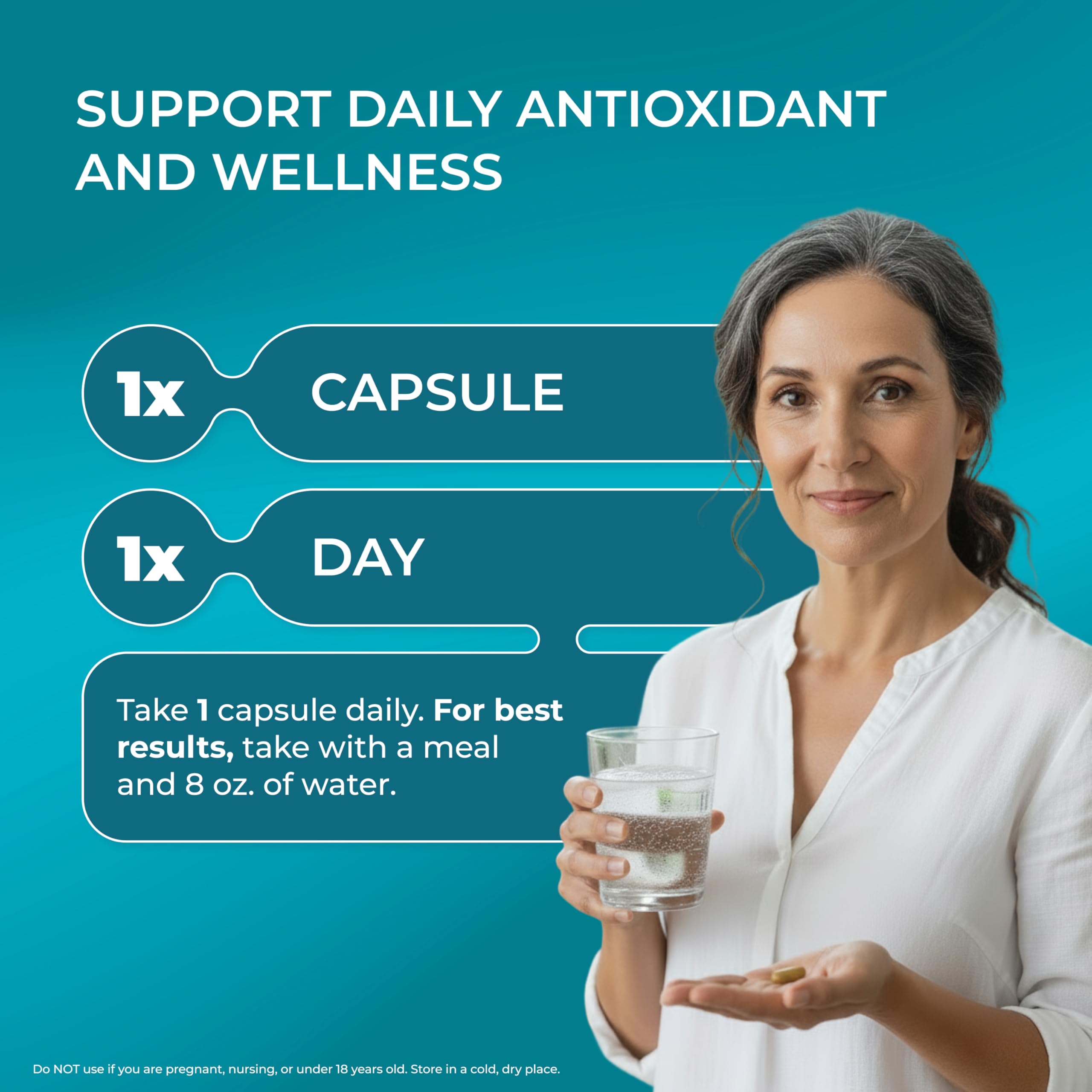 PureHealth Research Curcumin Extract tomando cápsula como parte de la rutina diaria.