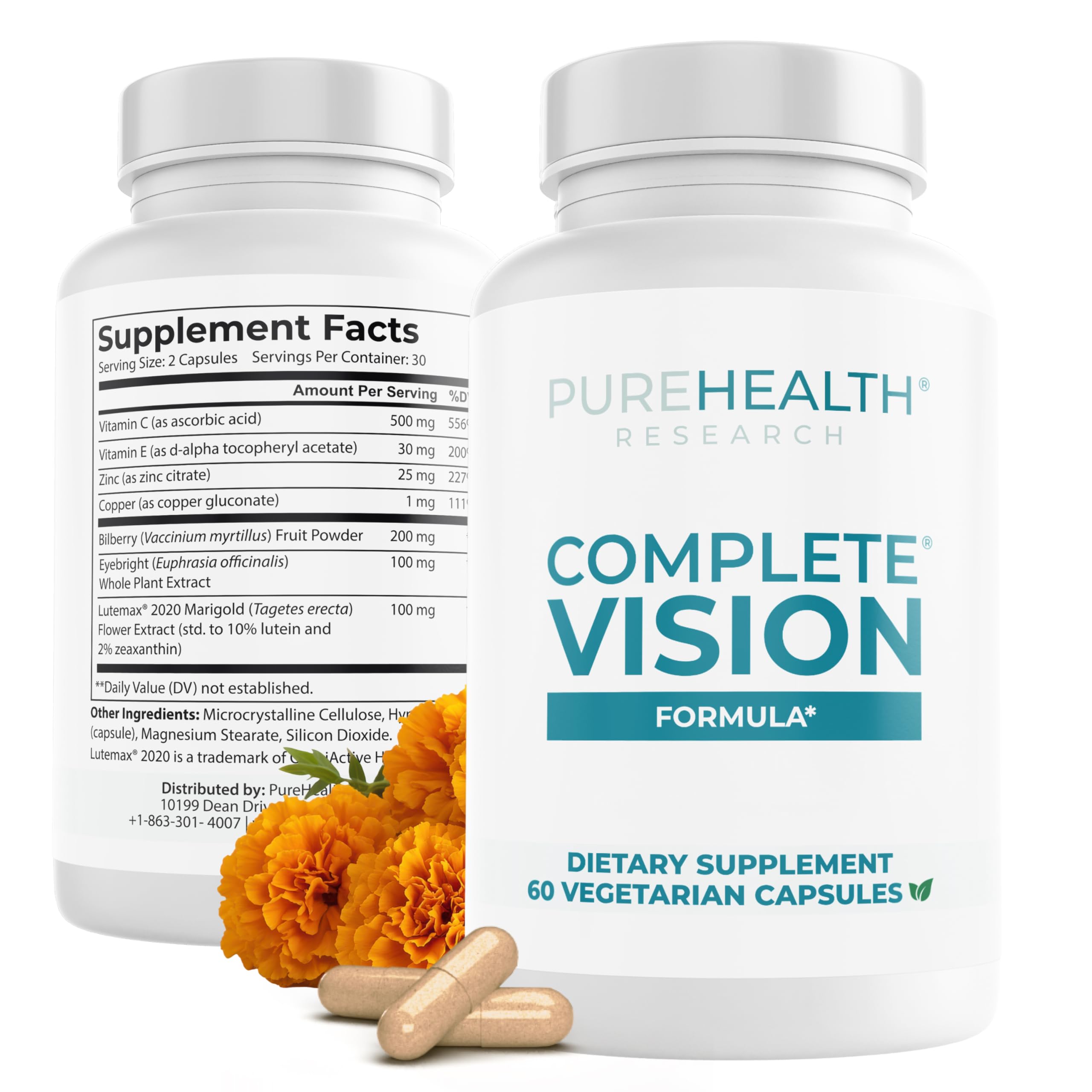 PUREHEALTH RESEARCH Formula Vision en cápsulas para apoyar la salud visual diaria