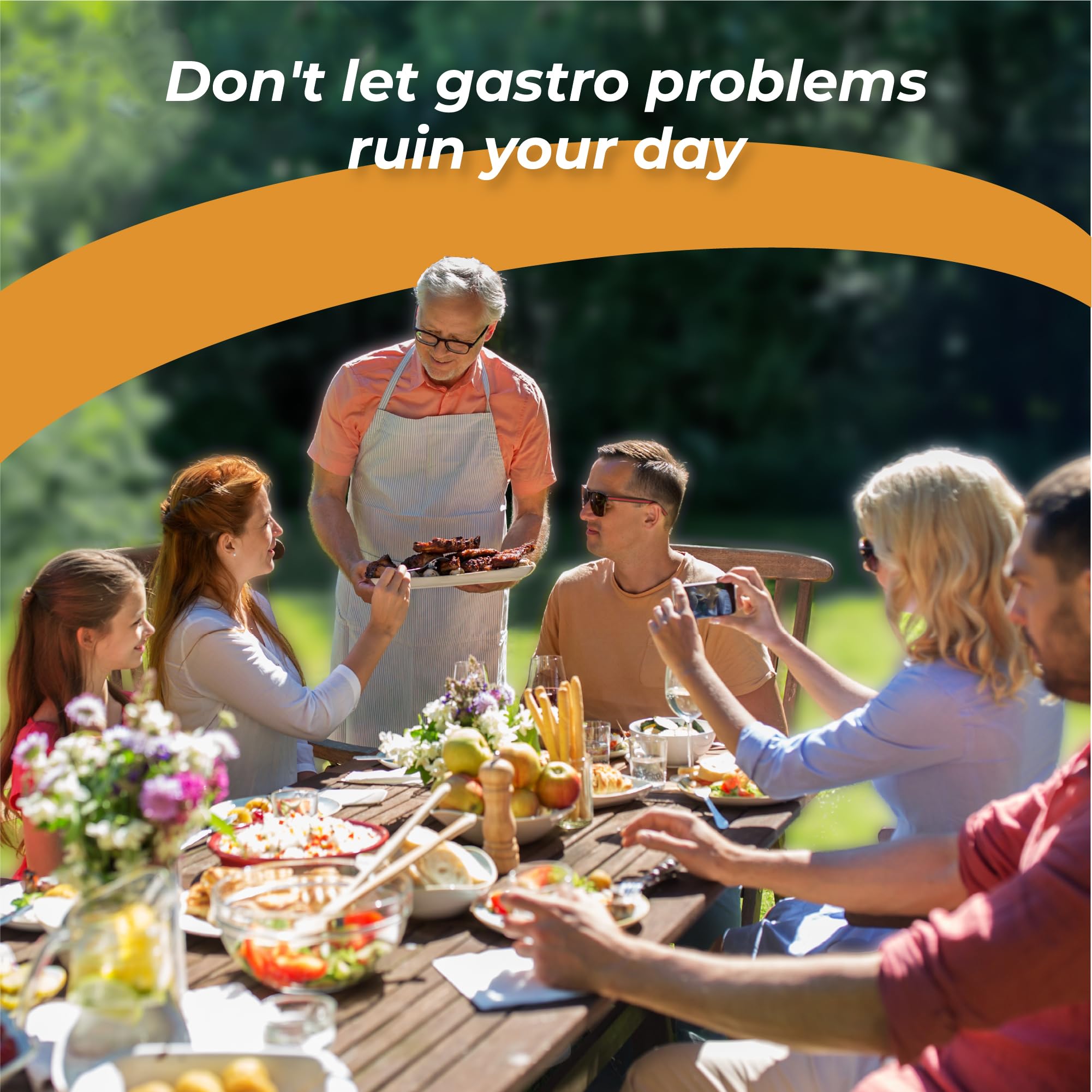 PUREHEALTH Gastro Health Formula: cápsulas fáciles de tragar para comodidad digestiva diaria.