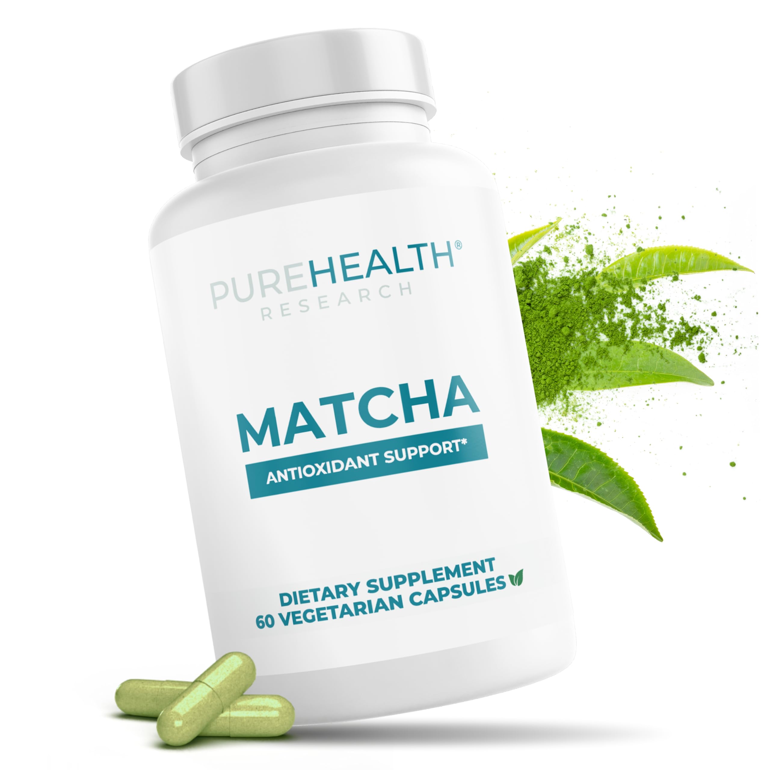 PUREHEALTH RESEARCH Matcha cápsulas orgánicas, energía estable para el día