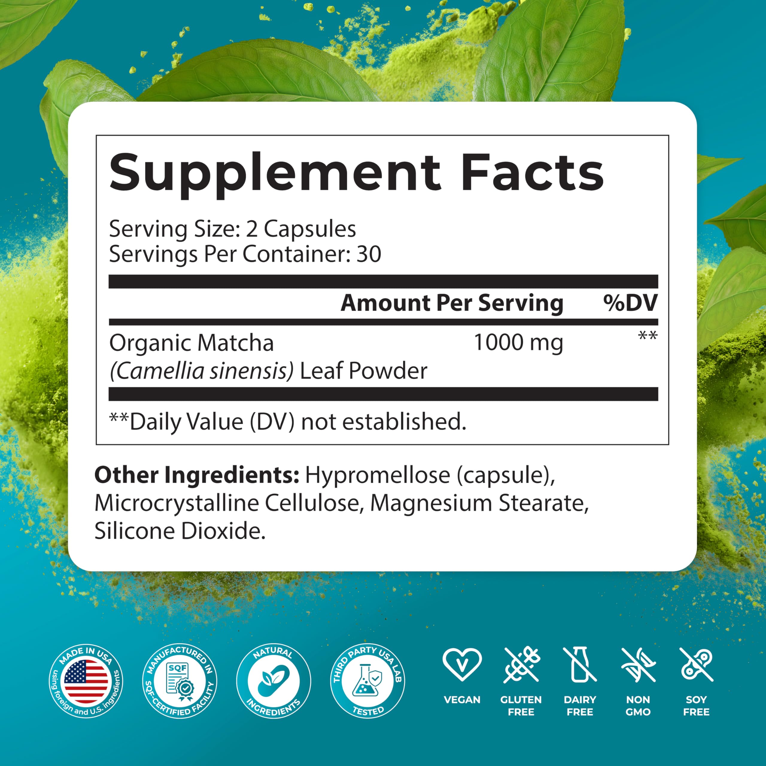 PUREHEALTH RESEARCH Matcha frasco de cápsulas, fácil de incorporar en la rutina